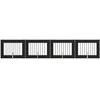 Šunų vartai su stovais 4 pcs Juodojo ąžuolo 80 x 60 cm