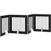 Šunų vartai su stovais 4 pcs Juodojo ąžuolo 80 x 80 cm
