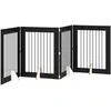 Šunų vartai su stovais 4 pcs Juodojo ąžuolo 80 x 100 cm