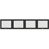 Šunų vartai su stovais 4 pcs Juodojo ąžuolo 100 x 80 cm