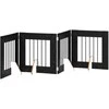 Šunų vartai su stovais 4 pcs Juodojo ąžuolo 60 x 60 cm