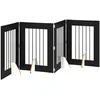 Šunų vartai su stovais 4 pcs Juodojo ąžuolo 60 x 80 cm