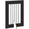 Šunų vartai su stovais 4 pcs Juodojo ąžuolo 60 x 80 cm