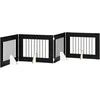 Šunų vartai su stovais 4 pcs Juodojo ąžuolo 80 x 60 cm