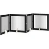 Šunų vartai su stovais 4 pcs Juodojo ąžuolo 100 x 100 cm