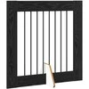 Šunų vartai su stovais 4 pcs Juodojo ąžuolo 80 x 80 cm