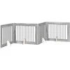 Šunų vartai su stovais 4 pcs Pilka sonoma ąžuolo 100 x 80 cm