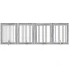 Šunų vartai su stovais 4 pcs Pilka sonoma ąžuolo 80 x 100 cm