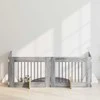 Šunų vartai su stovais 4 pcs Pilka sonoma ąžuolo 80 x 60 cm