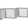 Šunų vartai su stovais 4 pcs Pilka sonoma ąžuolo 100 x 100 cm