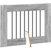 Šunų vartai su stovais 4 pcs Pilka sonoma ąžuolo 80 x 60 cm