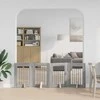 Šunų vartai su stovais 4 pcs Pilka sonoma ąžuolo 60 x 80 cm