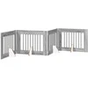 Šunų vartai su stovais 4 pcs Pilka sonoma ąžuolo 80 x 60 cm