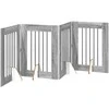 Šunų vartai su stovais 4 pcs Pilka sonoma ąžuolo 60 x 80 cm
