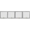 Šunų vartai su stovais 4 pcs Pilka sonoma ąžuolo 100 x 100 cm