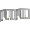 Šunų vartai su stovais 4 pcs Pilka sonoma ąžuolo 60 x 60 cm
