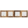 Šunų vartai su stovais 4 pcs Sendintos medienos 60 x 60 cm