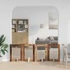 Šunų vartai su stovais 4 pcs Sendintos medienos 60 x 80 cm