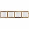 Šunų vartai su stovais 4 pcs Sendintos medienos 100 x 100 cm