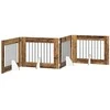 Šunų vartai su stovais 4 pcs Sendintos medienos 80 x 60 cm
