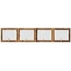 Šunų vartai su stovais 4 pcs Sendintos medienos 100 x 80 cm
