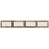 Šunų vartai su stovais 4 pcs Sendintos medienos 100 x 60 cm