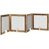 Šunų vartai su stovais 4 pcs Sendintos medienos 100 x 100 cm