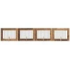 Šunų vartai su stovais 4 pcs Sendintos medienos 80 x 60 cm