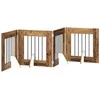 Šunų vartai su stovais 4 pcs Sendintos medienos 60 x 60 cm