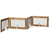 Šunų vartai su stovais 4 pcs Sendintos medienos 100 x 60 cm