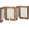 Šunų vartai su stovais 4 pcs Sendintos medienos 60 x 80 cm