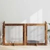 Šunų vartai su stovais 4 pcs Sendintos medienos 100 x 100 cm