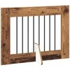 Šunų vartai su stovais 4 pcs Sendintos medienos 80 x 60 cm