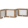 Šunų vartai su stovais 4 pcs Sendintos medienos 100 x 80 cm