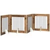 Šunų vartai su stovais 4 pcs Sendintos medienos 80 x 80 cm