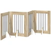 Šunų vartai su stovais 4 pcs Sonoma ąžuolas 60 x 80 cm