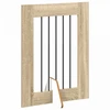 Šunų vartai su stovais 4 pcs Sonoma ąžuolas 60 x 80 cm