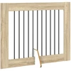 Šunų vartai su stovais 4 pcs Sonoma ąžuolas 100 x 80 cm