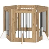 Šunų vartai su stovais 6 pcs Artisano ąžuolo 60 x 80 cm