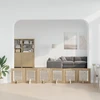 Šunų vartai su stovais 6 pcs Artisano ąžuolo 60 x 60 cm