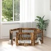 Šunų vartai su stovais 6 pcs Dūminio ąžuolo 80 x 60 cm