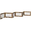 Šunų vartai su stovais 6 pcs Dūminio ąžuolo 100 x 60 cm