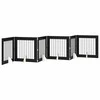 Šunų vartai su stovais 6 pcs Juodojo ąžuolo 80 x 80 cm
