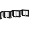 Šunų vartai su stovais 6 pcs Juodojo ąžuolo 60 x 60 cm