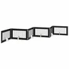 Šunų vartai su stovais 6 pcs Juodojo ąžuolo 100 x 60 cm
