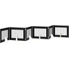 Šunų vartai su stovais 6 pcs Juodojo ąžuolo 80 x 60 cm