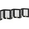 Šunų vartai su stovais 6 pcs Juodojo ąžuolo 60 x 80 cm