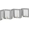 Šunų vartai su stovais 6 pcs Pilka sonoma ąžuolo 60 x 80 cm