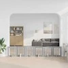 Šunų vartai su stovais 6 pcs Pilka sonoma ąžuolo 60 x 60 cm