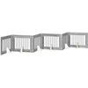 Šunų vartai su stovais 6 pcs Pilka sonoma ąžuolo 80 x 60 cm